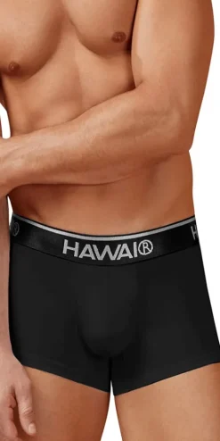 Hawair 4986 Cotton Blend Trunks Black-01