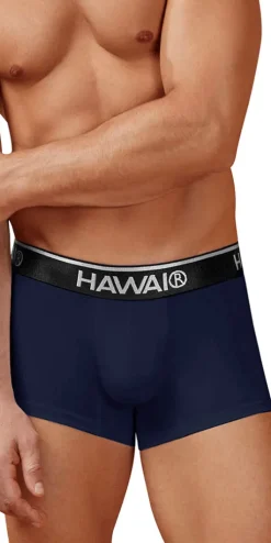 Hawair 4986 Cotton Blend Trunks Dark Blue-01