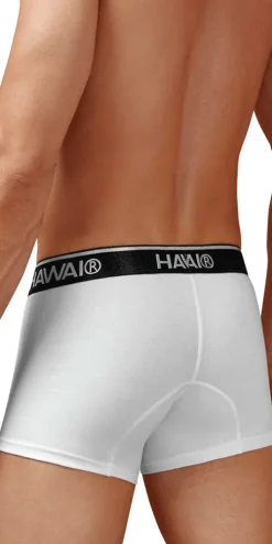 Hawair 4986 Cotton Blend Trunks White-01