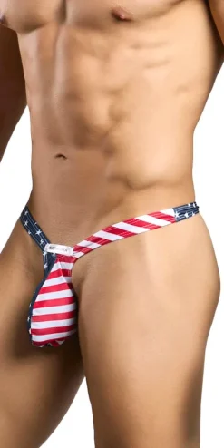 Justin+simon Xsjbu02 Bulge Thongs Usa Flag