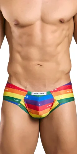Justin+simon Xsj22 Cheek Briefs Pride Flag