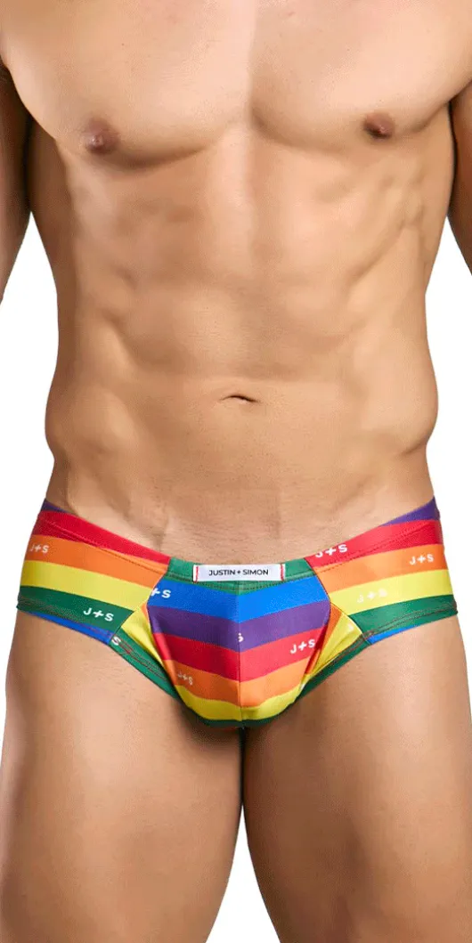 Justin+simon Xsj22 Cheek Briefs Pride Flag