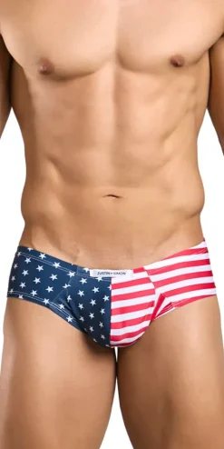 Justin+simon Xsj22 Cheek Briefs Usa Flag
