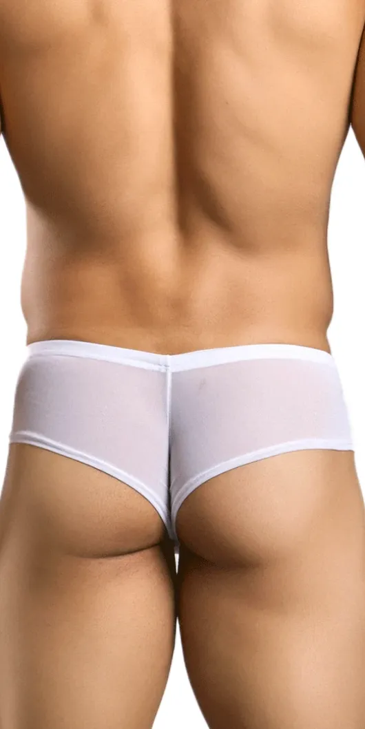 Justin+simon Xsj22 Cheek Briefs White Mesh