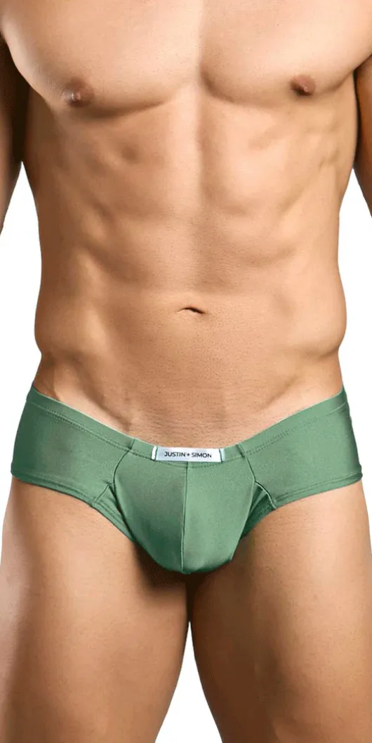 Justin+simon Xsj22 Cheek Briefs New Green