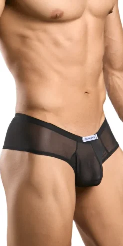Justin+simon Xsj22 Cheek Briefs Black Mesh