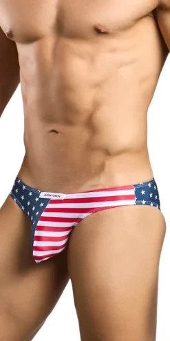 Justin+simon Xsj01 Classic Silky Bikini Usa Flag