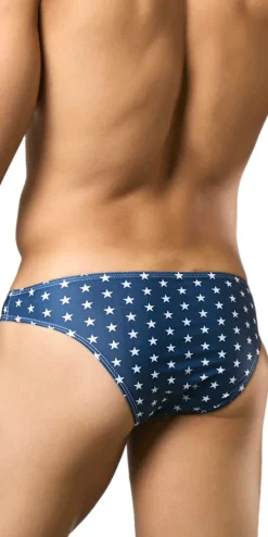 Justin+simon Xsj01 Classic Silky Bikini Usa Flag