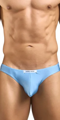 Justin+simon Xsj01 Classic Silky Bikini Baby Blue