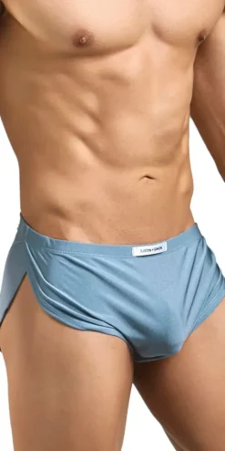 Justin+simon Xsj09 Running Shorts Metal Green