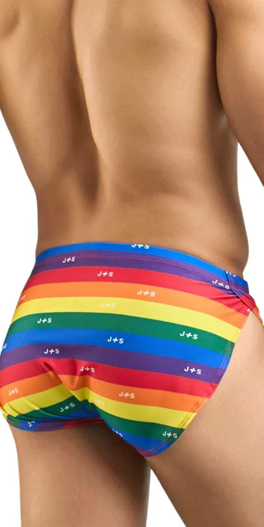 Justin+simon Xsj09 Running Shorts Pride Flag