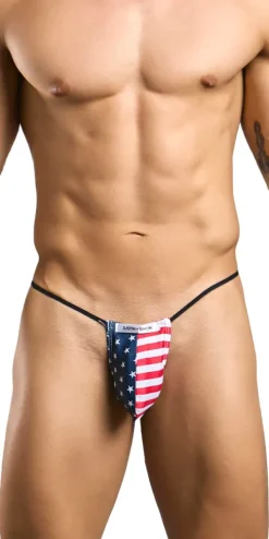 Justin+simon Xsj02 Silky G-string Bulge Usa Flag