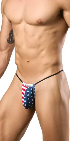 Justin+simon Xsj02 Silky G-string Bulge Usa Flag