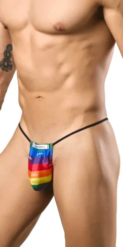Justin+simon Xsj02 Silky G-string Bulge Pride Flag