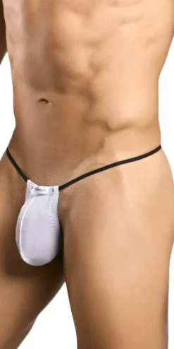 Justin+simon Xsj02 Silky G-string Bulge White Mesh