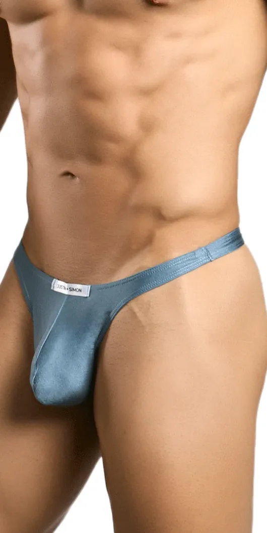 Justin+Simon Xsj03 Silky Sexy Thongs Metal Green
