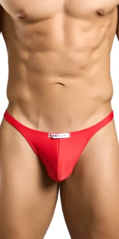 Justin+Simon Xsj03 Silky Sexy Thongs Red