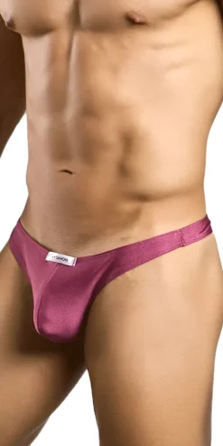 Justin+Simon Xsj03 Silky Sexy Thongs Wine