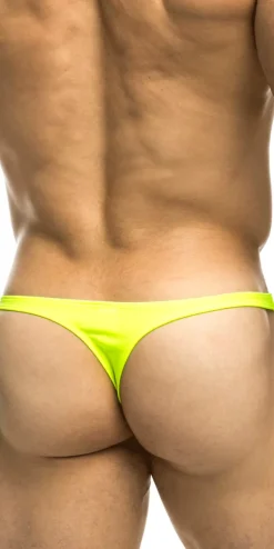Justin+Simon Xsj03 Silky Sexy Thongs Neon Green