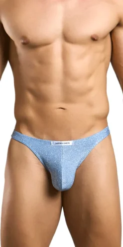 Justin+simon Xsj03 Silky Sexy Thongs Lurex Blue
