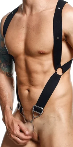Malebasics Dmbl05 Dngeon Crossback Harness Black