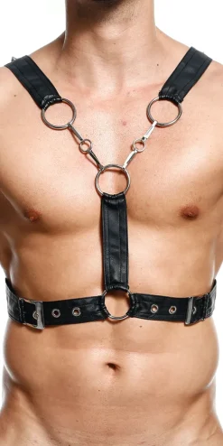 Malebasics Dmbl09 Dngeon Cross Chain Harness Black