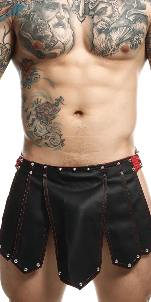 Malebasics Dmbl10 Dngeon Roman Skirt Black-red