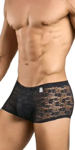 Malebasics Mbl84 Classic Pouch Trunks Black Lace