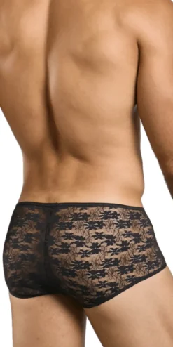Malebasics Mbl83 Loop Cheeky Trunks Black Lace