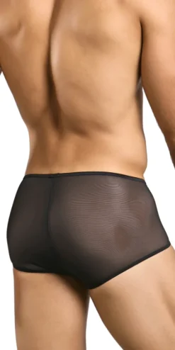Malebasics Mbl83 Loop Cheeky Trunks Black Mesh