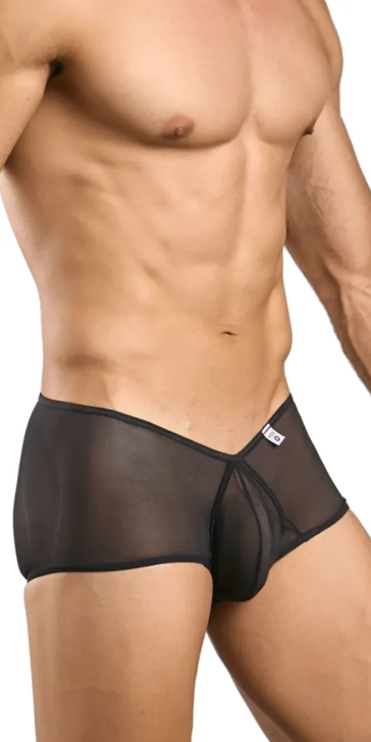 Malebasics Mbl83 Loop Cheeky Trunks Black Mesh