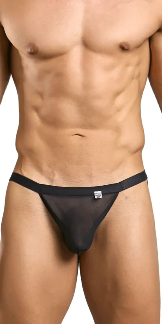 Malebasics Mbl85 Y Sexy Thongs Black Mesh
