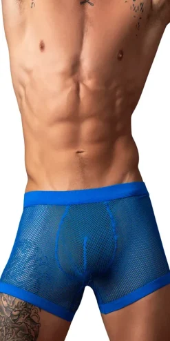 Male Power 152-11c Fishnet 2 Pouch Short Royal