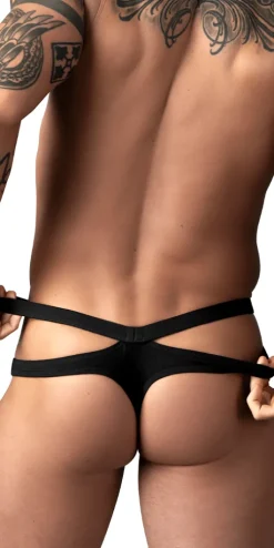 Male Power 237-308 Eco Cozy Cutout Thong Black