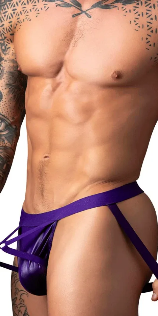Male Power 350-302 Eggplant Crossover Jock Plum