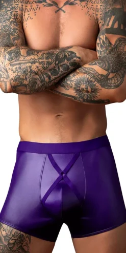 Male Power 152-302 Eggplant Crossover Short Plum