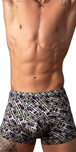 Male Power 148-303 Gridlocked Strappy Back Short Printed