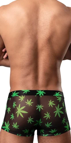 Male Power 145-294 Hazy Dayz Pouch Short Pot Leaf