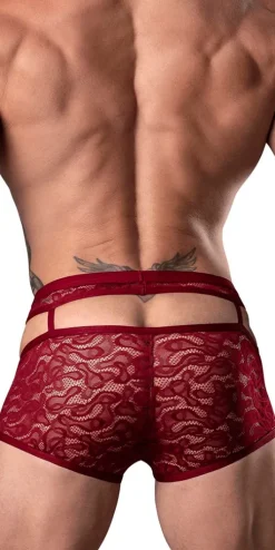 Male Power 126-289 Lucifer Cut Out Short Burgundy