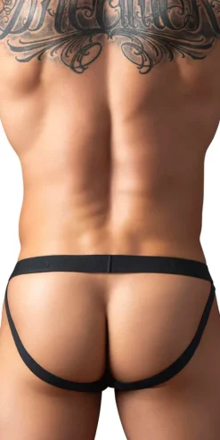 Male Power 348-304 Open Ended Jock Black