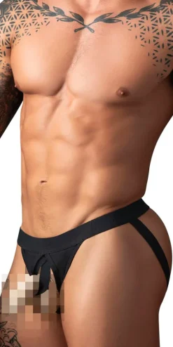 Male Power 348-304 Open Ended Jock Black