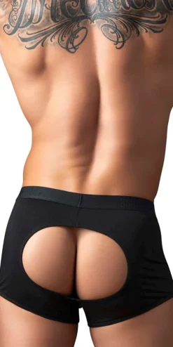 Male Power 162-304 Open Ended Moonshine Short Black