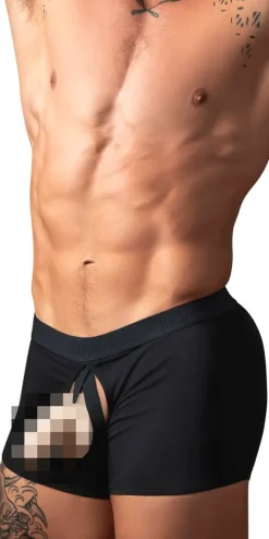 Male Power 162-304 Open Ended Moonshine Short Black