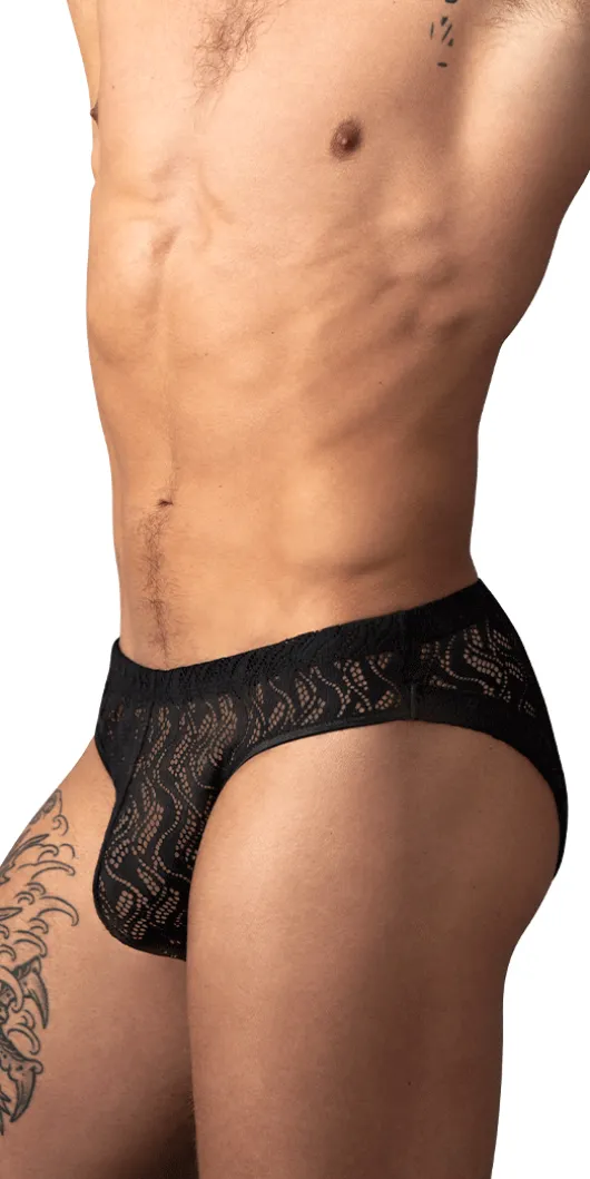 Male Power 330-305 Ripple Moon Jock Black