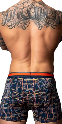 Male Power 160-299 Soo Cumfy Boxer Brief Navy-orange