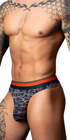 Male Power 412-299 Soo Cumfy Thong Navy-orange