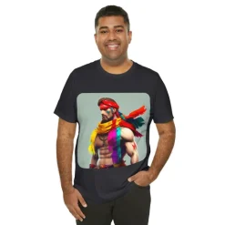 MUS Exclusive Design T-Shirt Men With Feathers 0001