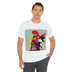 MUS Exclusive Design T-Shirt Men With Feathers 0001
