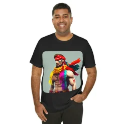 MUS Exclusive Design T-Shirt Men With Feathers 0001