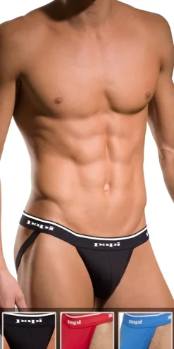Papi 705910-999 3-Pack Jockstrap 1 Black, 1 Turquoise, 1 Red